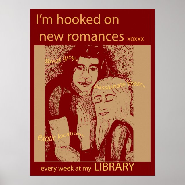 Få en ny romans - på ditt bibliotek poster (Framsidan)