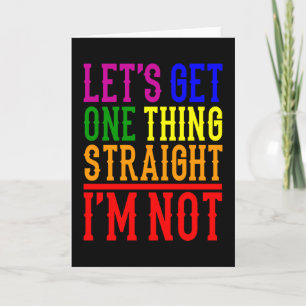 Få en sak rak Im, inte HBT-Pride Kort