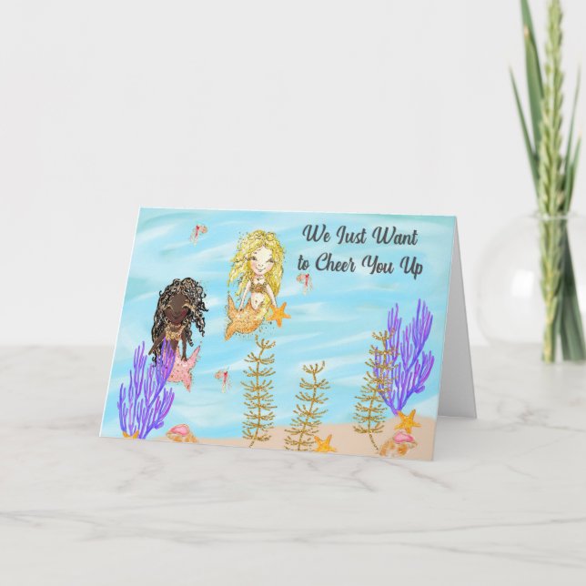Få ett bra kort kvinnligt barn med Sjöjungfruar (Framsida)