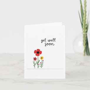 Få ett bra kort snart med blommor
