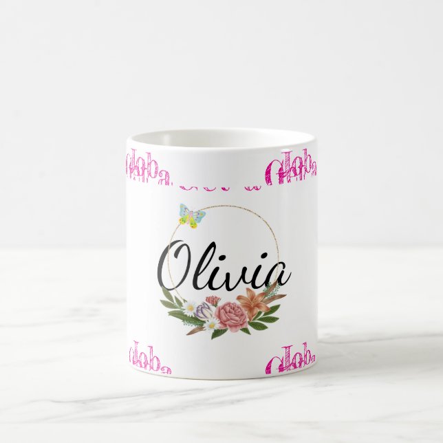 Få ett jobb, Olivia Blommig mugg (Center)