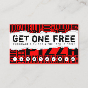 FÅ ETT SLICE gratis AV PIZZA Lojalitetskort