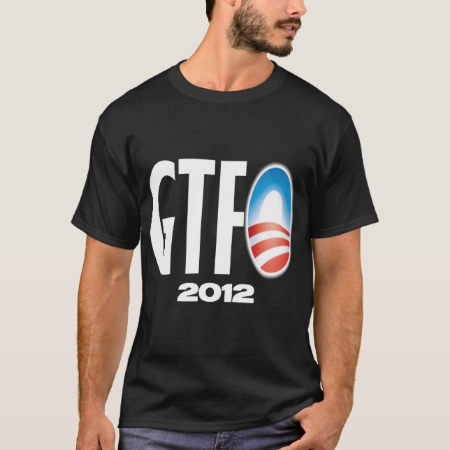 Få F#@&en ut 2012 - Anti Obama T-shirt (Framsida)
