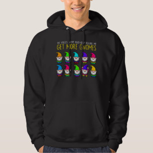 Få fler Gnomes Cute Garden Grönt Thumma Hoodie