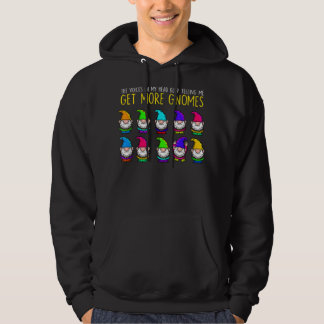 Få fler Gnomes Cute Garden Grönt Thumma Hoodie