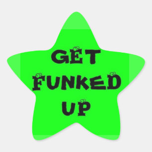 Få Funked upp Stjärnformat Klistermärke