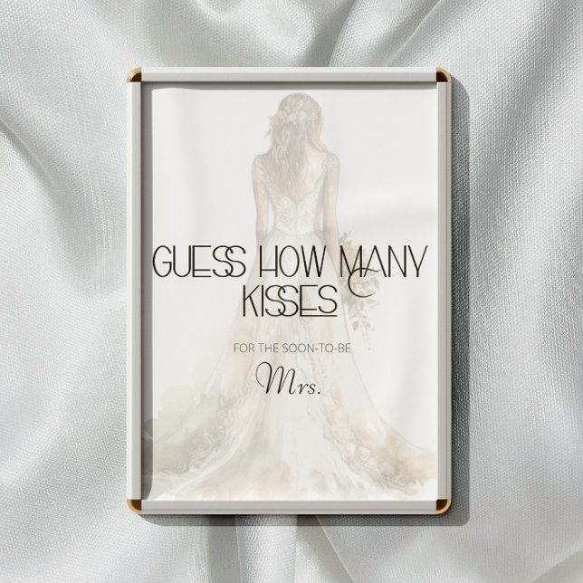 Få gissa hur många kisses möhippa-spel poster (Skapare uppladdad)