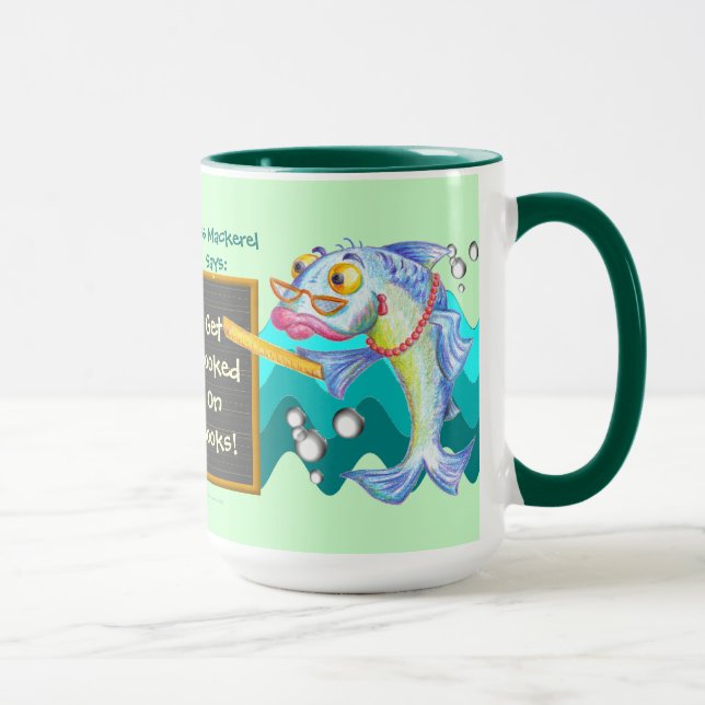 Få hakad på bokar! mugg (Höger)