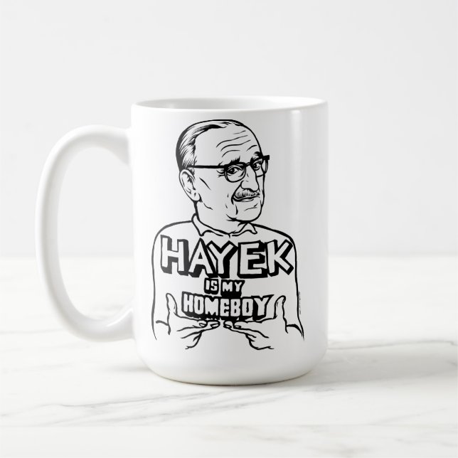 FA Hayek är min Homeboymugg Kaffemugg (Vänster)