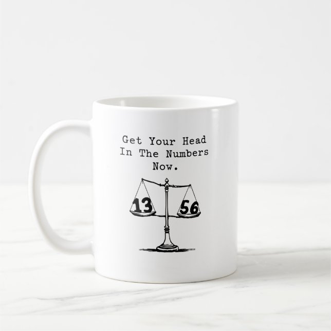 Få huvudet in i matematiken kaffemugg (Vänster)