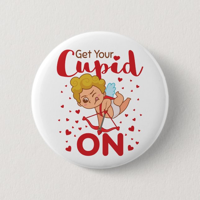 Få igång din Cupid på Alla hjärtans dag  Knapp (Framsida)