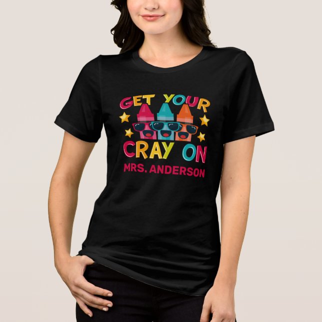 Få igång din krita Rolig personlig lärare T Shirt (Framsida)