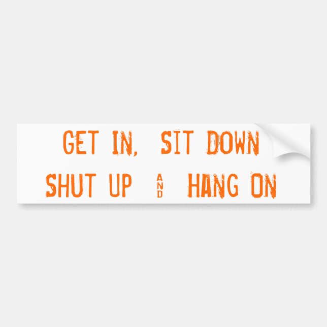 Få in, sitt DownShut upp & hängningen på Bildekal (Framsidan)