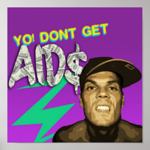FÅ INTE AIDS AFFISCHEN POSTER