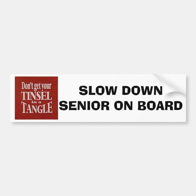 FÅ INTE FLUSTERED=KÖPARE FÖR SENIÖRER BILDEKAL (Framsidan)