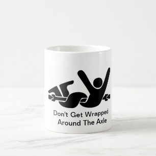 Få inte slågen in runt om axelkaffemuggen kaffemugg