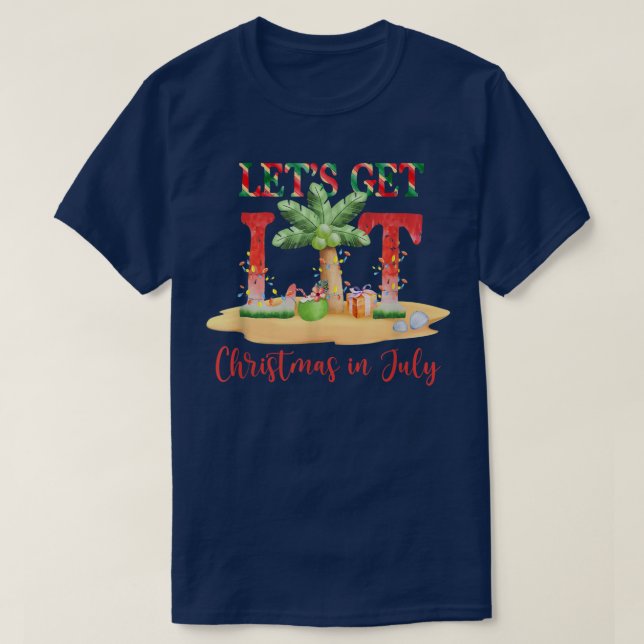 Få jultomten i juli t shirt (Design framsida)