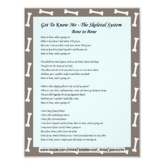 Få kännedom om mig - vetenskap, Skeletal System Fototryck