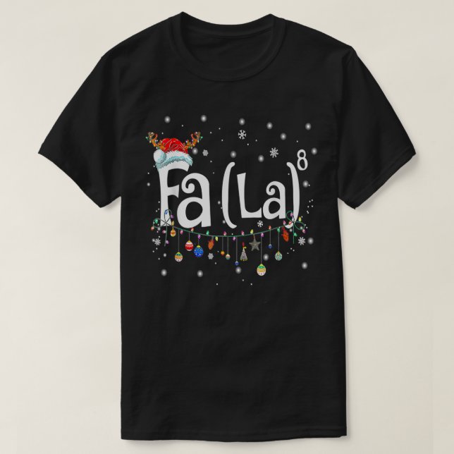 Fa La8 Den nunyj jultomten Fa La Math 2 T Shirt (Design framsida)