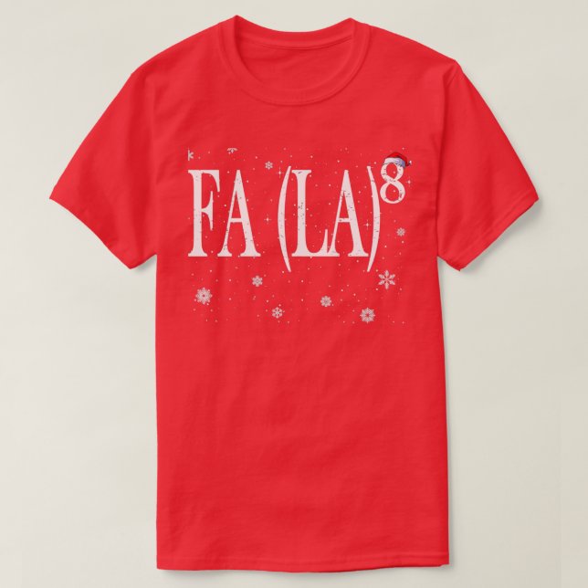 Fa La8 jultomte Lärarexamen Exponent Nerd Santa T Shirt (Design framsida)