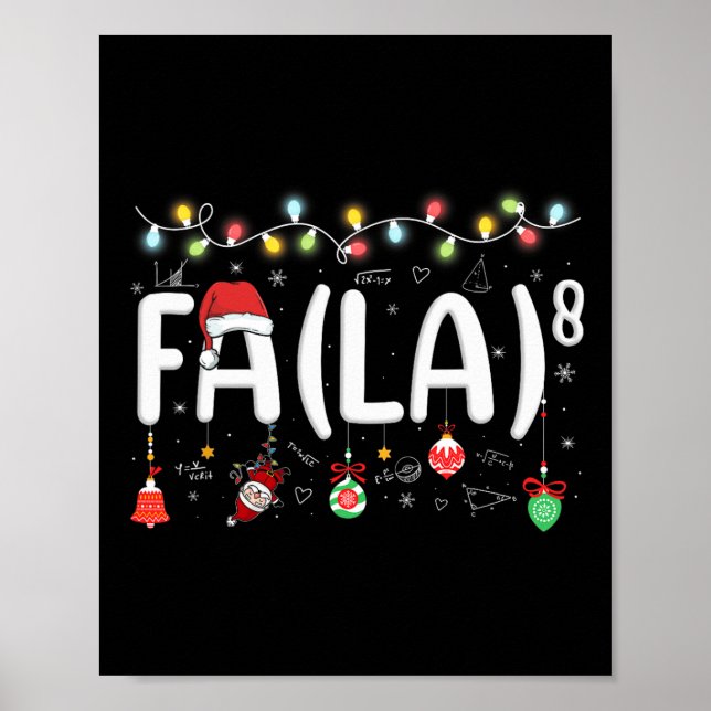 Fa (la)8 Den finländska jultomten Fa La Math Teach Poster (Framsidan)