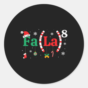 Fa (la)8 Den finländska jultomten Fa La Math Teach Runt Klistermärke