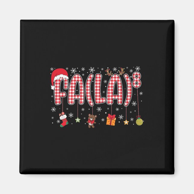 Fa (la)8 Den finniga jultomten Fa La Math-lärarna Magnet (Framsidan)