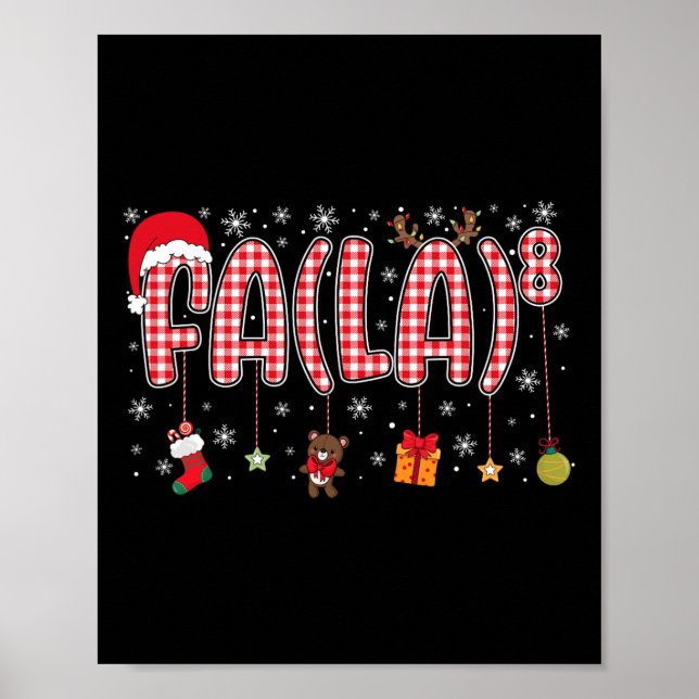 Fa (la)8 Den finniga jultomten Fa La Math-lärarna Poster (Framsidan)