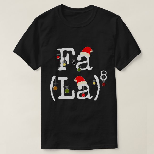 Fa La 8 - Finny jul Math Nerd, Funny Math Te T Shirt (Design framsida)