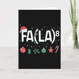 Fa (la)8 Funny Christmas Santa Fa La Math Teacher Kort