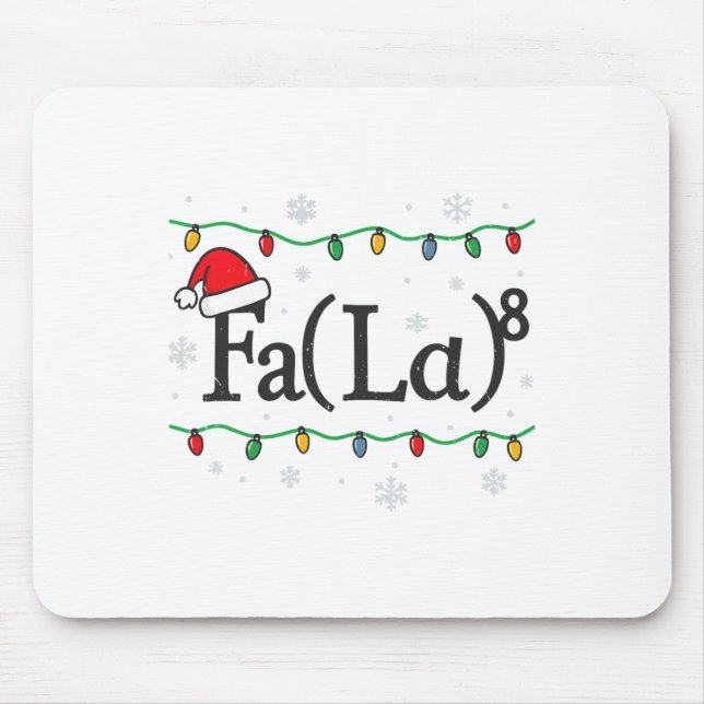 Fa (la) 8 Funny Math Teacher Christmas Ugly Sweate Musmatta (Framsidan)