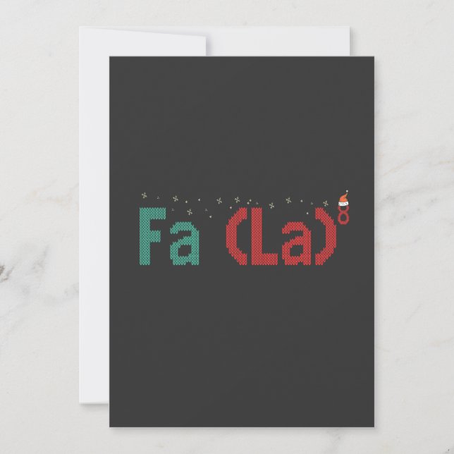FA (LA)8 Funny Nerdy Math jul Julafton Gift Inbjudningar (Framsida)