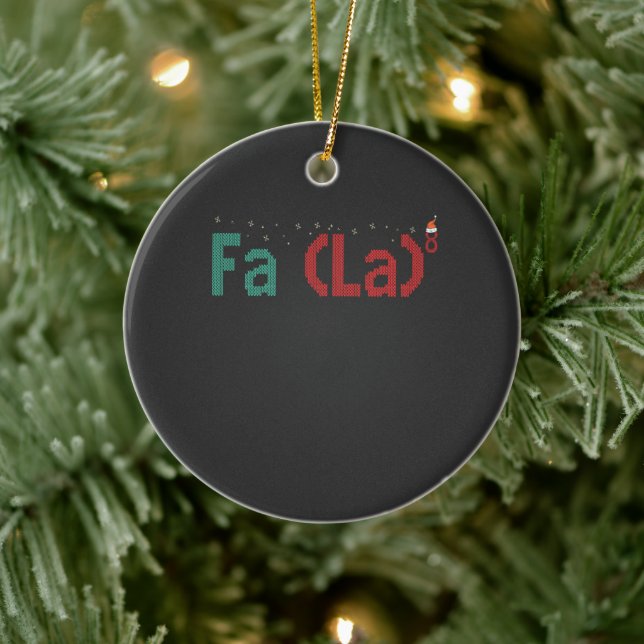 FA (LA)8 Funny Nerdy Math jul Julafton Gift Julgransprydnad Keramik (Träd)