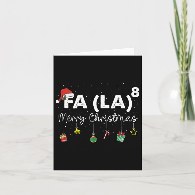 Fa (la) 8 julklapp, Santa Fa La Math Teacher Kort (Framsida)