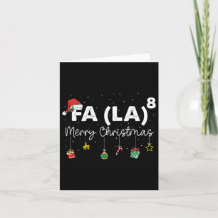 Fa (la) 8 julklapp, Santa Fa La Math Teacher Kort