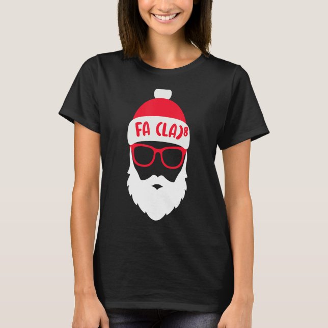 FA LA 8 Jultomten Fa La Math T Shirt (Framsida)