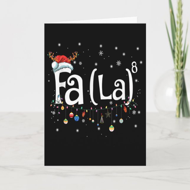 Fa (la)8 Kul jul Santa Fa La Math Present  Kort (Framsida)