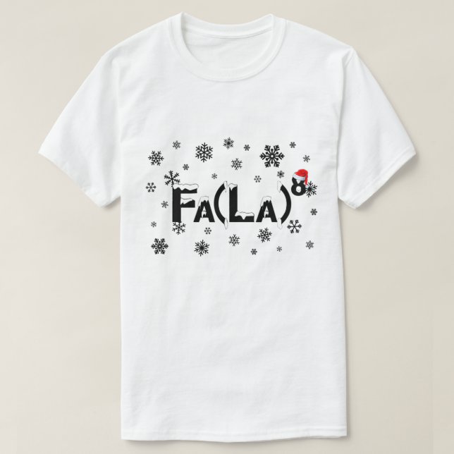 Fa La 8 Math Teacher jul Santa Hat Funny Xma T Shirt (Design framsida)