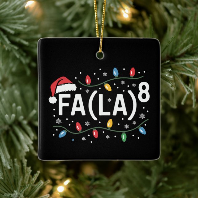 FA (LA)8 Rolig jul Santa Fa La matematiklärare  Julgransprydnad Keramik (Träd)