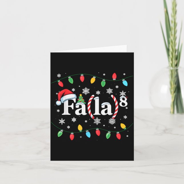 Fa (la) 8 Rolig jul Santa Fa La Matematiklärare Kort (Framsida)