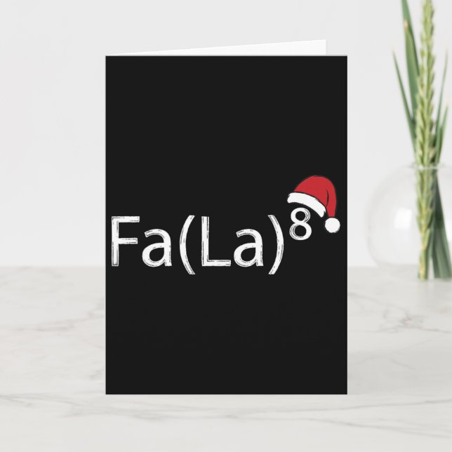 Fa La 8 Rolig Julsång Matematiklärare Santa H Kort (Framsida)
