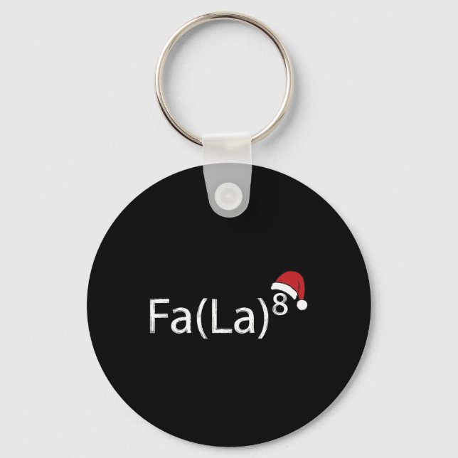 Fa La 8 Rolig Julsång Matematiklärare Santa H Nyckelring (Framsida)