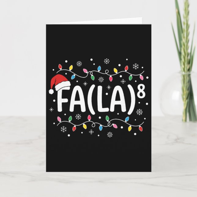 Fa La 8 Rolig Julsång Santa Matematiklärare S Kort (Framsida)