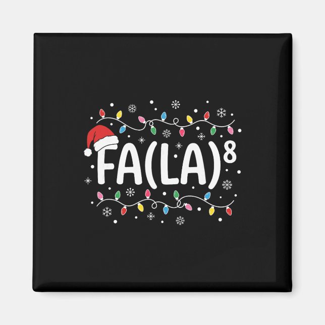 Fa La 8 Rolig Julsång Santa Matematiklärare S Magnet (Framsidan)