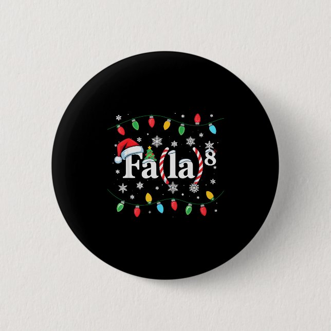 Fa (la) 8 Roliga julen Santa Fa La Math lärare Knapp (Framsida)