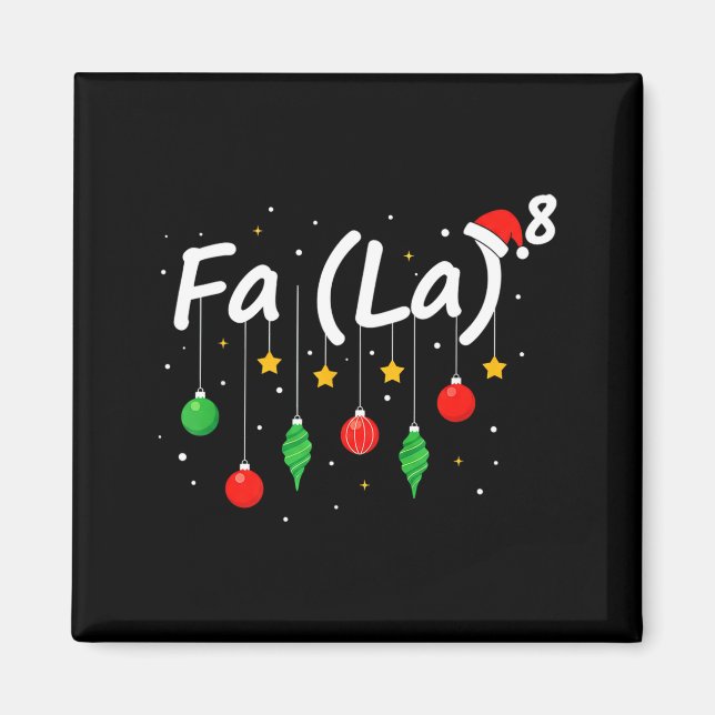 Fa (la) 8 Roligt jul Santa Fa La Matematiklärare Magnet (Framsidan)