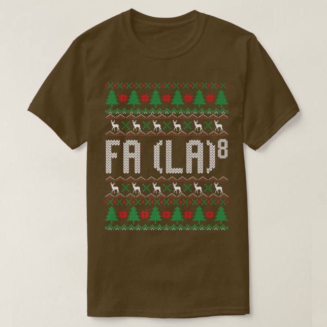 FA (LA)8 Vult julsötare Santa Fa La Math X T Shirt (Design framsida)