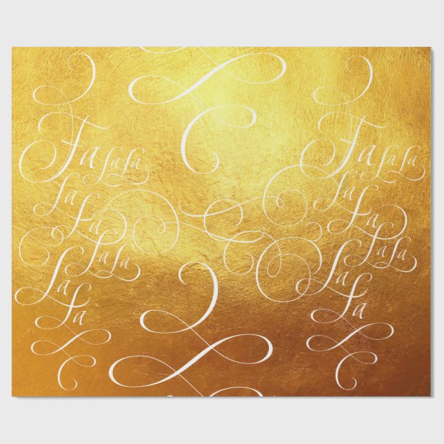 Fa la Deck Riken Halls - Julen Guld Presentpapper (Platt)