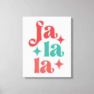 Fa La - Festive Helgdag Typography Design Canvastryck