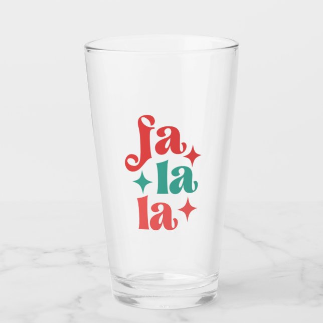 Fa La - Festive Helgdag Typography Design Glaskopp (Framsida)